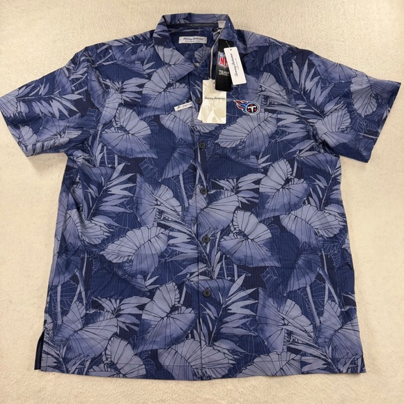 Tennessee Titans Tommy Bahama NFL Team Apparel Button Up Shirt Football Tropical - Picture 1 of 9